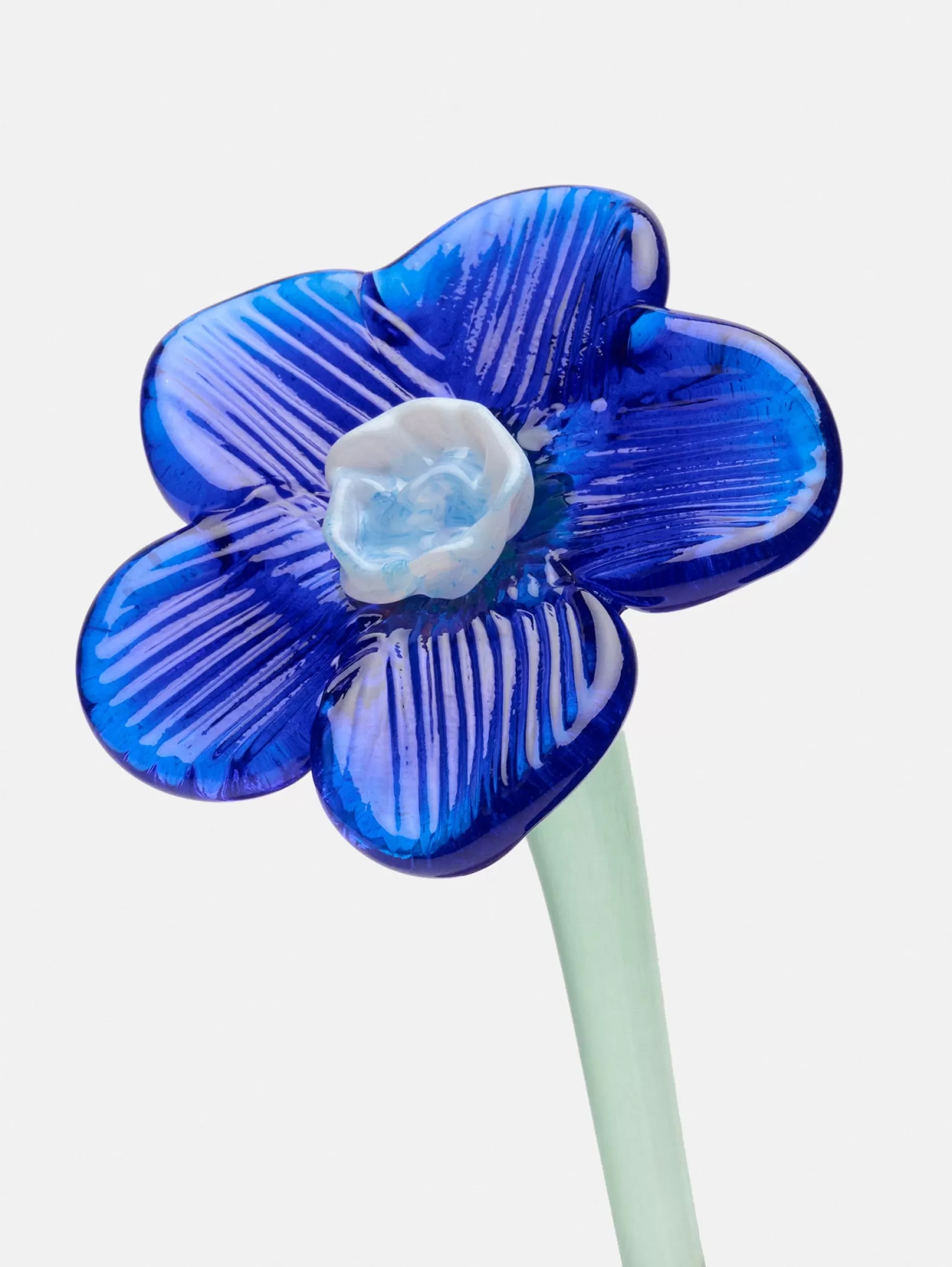 HOFF MOUTHBLOWN CRYSTAL FLOWER BLUE> Deco | Deco