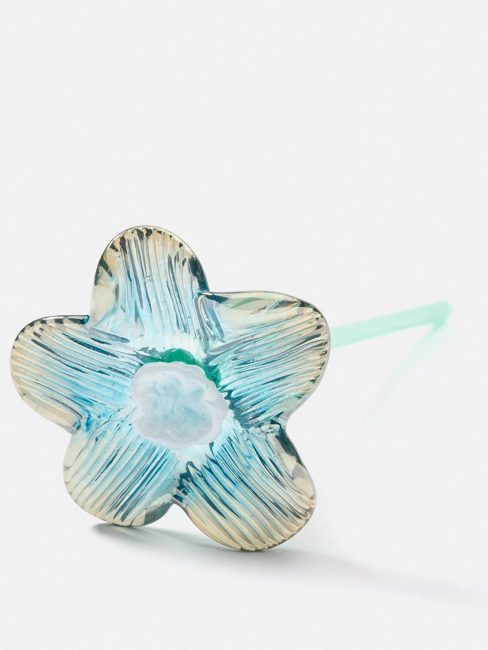 HOFF MOUTHBLOWN CRYSTAL FLOWER SILVER> Deco | Deco