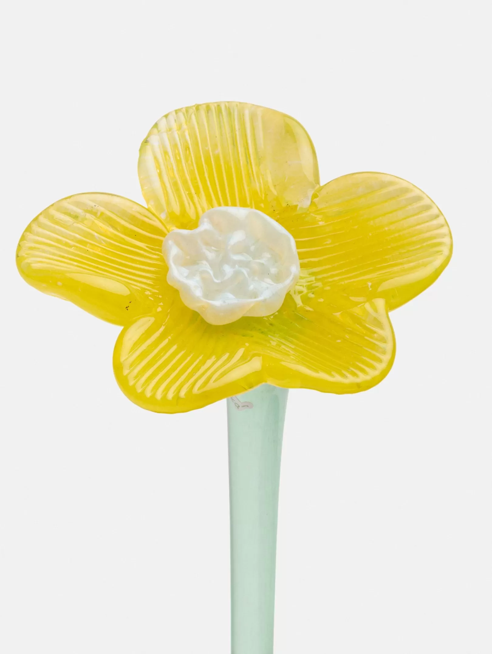 HOFF MOUTHBLOWN CRYSTAL FLOWER YELLOW> Deco | Deco